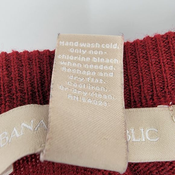 Banana Republic Cardigan Womens Small Lace Button Up Long Sleeve Red Sweater - Picture 8 of 10